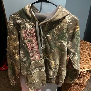 Cabela's Green and Brown Camouflage Hoodie Jacket